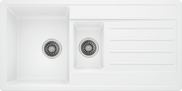 Evier Granit Evye Fors Series White (Beyaz) - (1.5 Göz) - (100X50) - Image 1