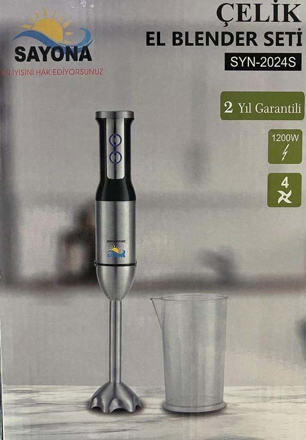 Sayona Çelik El Blender Seti 1200W SYN-2024S - Image 1