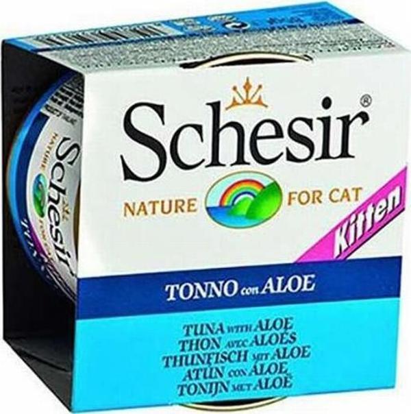 Schesir Ton Balıklı ve Aloe Veralı Yavru Kedi Konservesi 6 Adet 85 Gr - Image 1