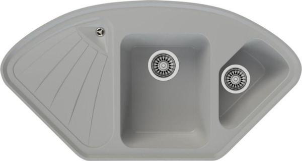 Evier Granit Evye Moon Series Grey - Gri (Köşe Model) - Image 1