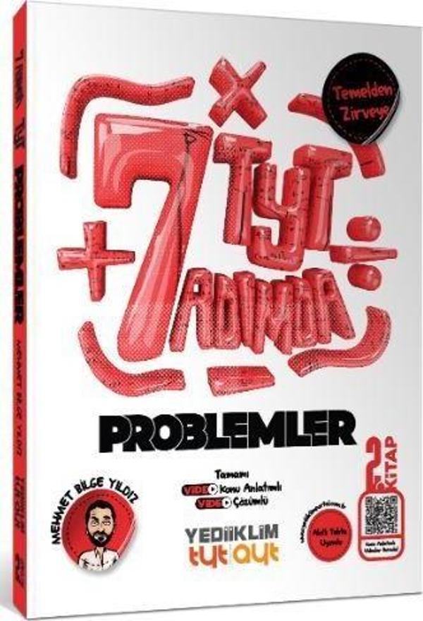 2025 Yedi Adımda Temelden Zirveye TYT Problemler Video Konu Anlatımlı Video Çözümlü Soru Bankası - Yediiklim Yayınları - Image 1