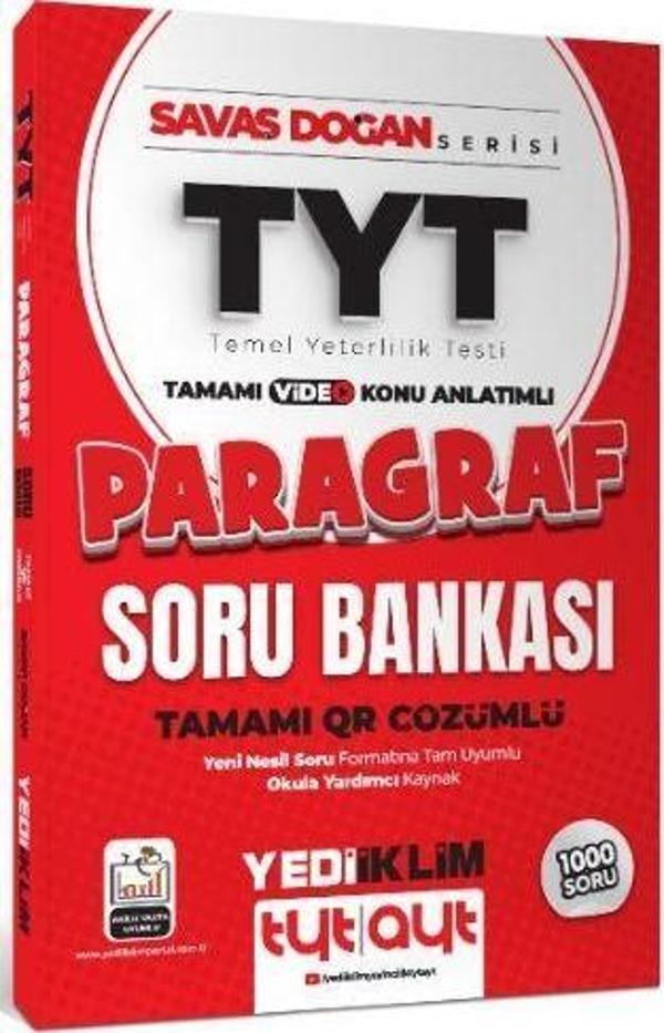 2025 TYT Savaş Doğan Serisi Tamamı Video Konu Anlatımlı ve QR Çözümlü Paragraf Soru Bankası - Yediiklim Yayınları - Image 1