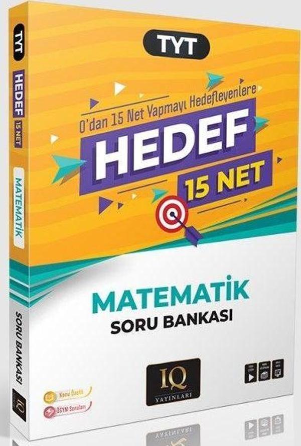 TYT Matematik Hedef 15 Net Soru Bankası - IQ Yayınları - Image 1