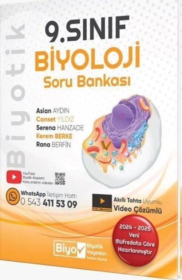 9. Sınıf Biyoloji Soru Bankası - Biyotik Yayınları - Image 1