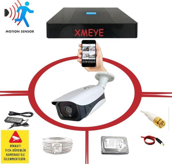 Bises 1 Kameralı Hareket Algılayan 5 MP Lens 36 IR LED Metal Kasa Güvenlik Kamerası Seti BS 336 - Image 1