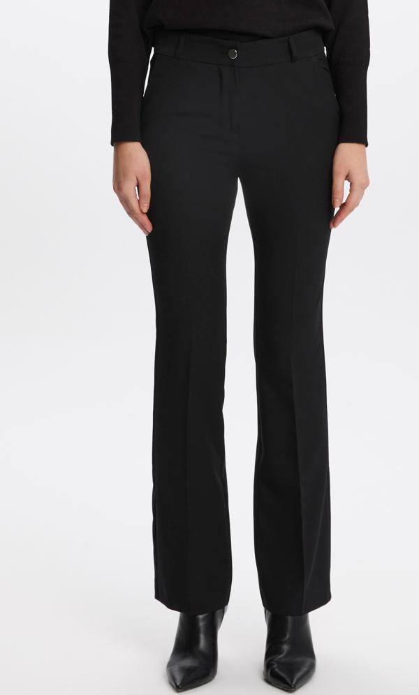 Geniş Paça Siyah Kumaş Pantolon P-0213 - Image 1