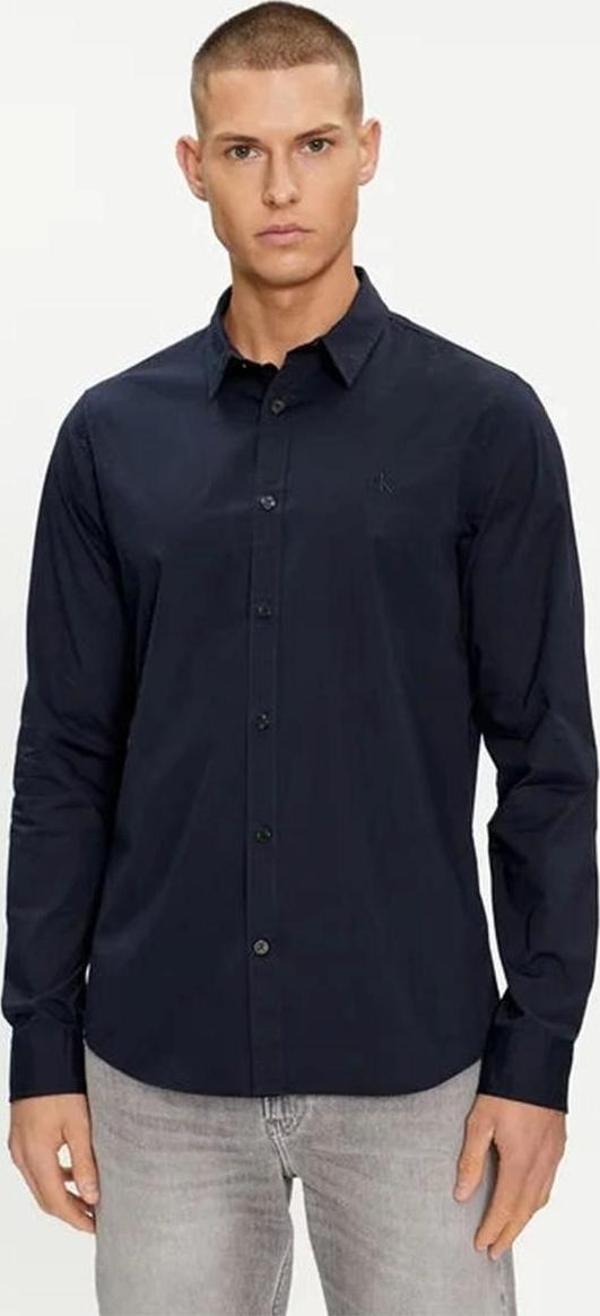 Calvin Klein Erkek Pamuklu Slim Fit Lacivert Gömlek - Image 1