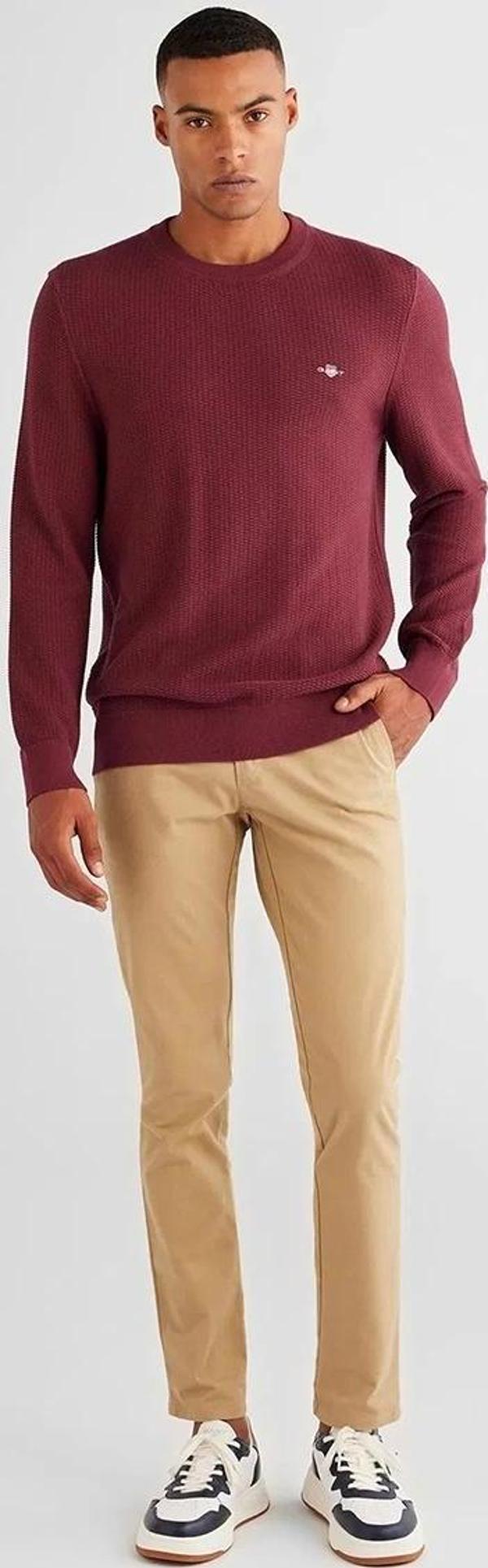 Gant Erkek Bordo Regular Fit Kazak - Image 1