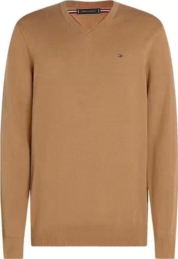 Tommy Hilfiger Erkek Logolu Bisiklet Yaka Kazak - Image 1