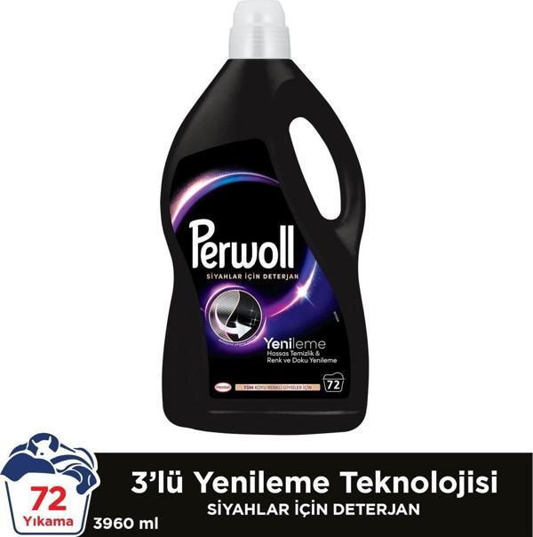 Perwoll Hassas Bakım Sıvı Çamaşır Deterjanı Siyah Yenileme 3960 ml - Image 1