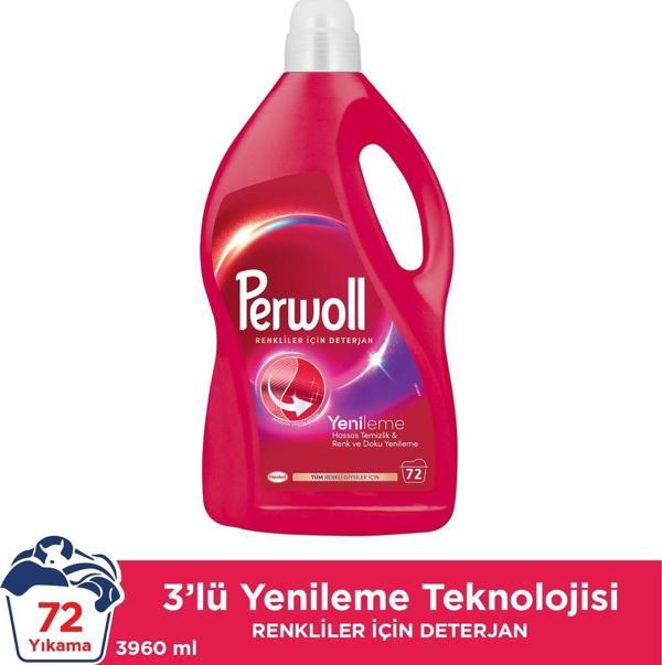 Perwoll Hassas Bakım Sıvı Çamaşır Deterjanı Renkli Yenileme 3960 ml - Image 1