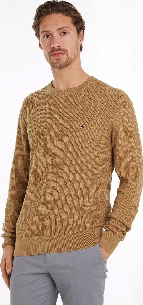 Tommy Hilfiger Erkek Kahverengi Kazak - Image 1