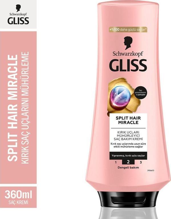 Gliss Split Hair Miracle Kırık Uçları Mühürleyici Saç Bakım Kremi 360 Ml - Image 1