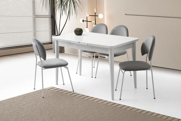 Kelebek Tekno Kenar Mdf H.G Açılır Masa 4 Adet Suna Sandalye Takım - Image 1