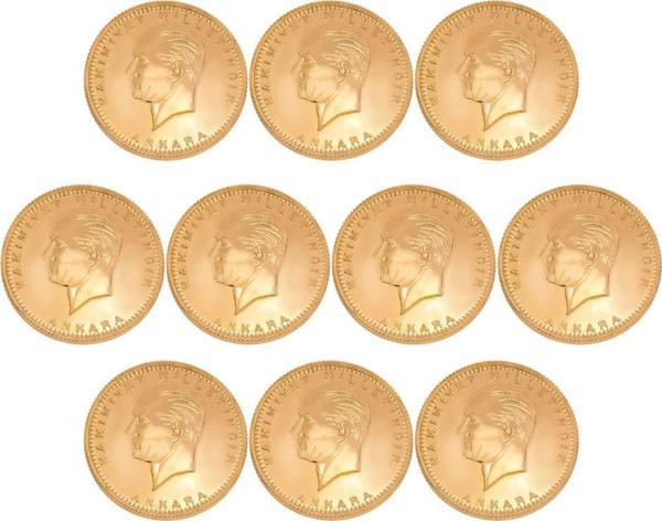 10 Adet Yeni Tarihli Ata Lira - Image 1