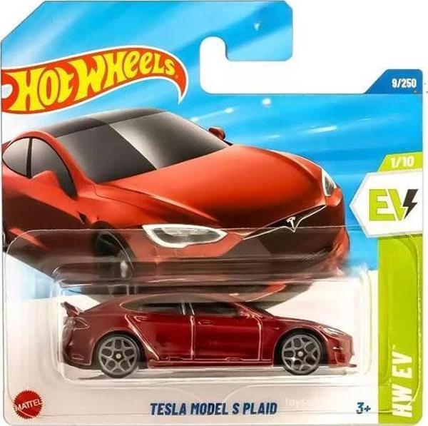 Hot Wheels Tesla Model S Plaid - Kırmızı (1/64) 2025 Üretim - Image 1