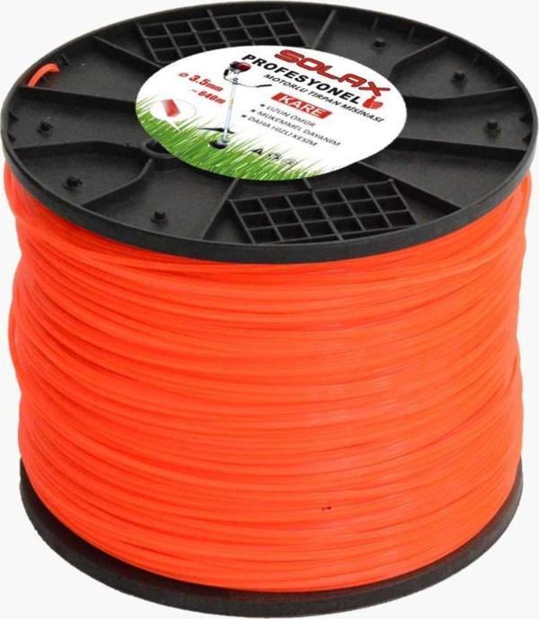 Solax Motorlu Tırpan Misinası Kare Turuncu 3.5 mm 850 mt - Image 1
