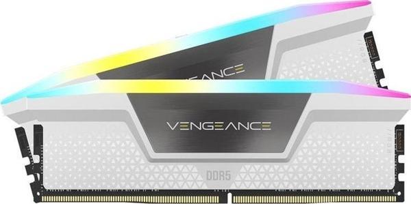 CORSAIR Vengeance 32GB (2x16GB) 6000MT/s CL36 DDR5 AMD/INTEL Uyumlu Beyaz RGB Ram-CMH32GX5M2E6000Z36W - Image 1