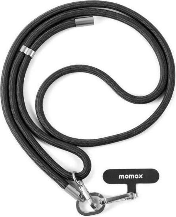 Momax SR39D Kordonlu Çapraz Telefon Askısı Siyah - Image 1