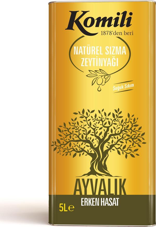 KOMİLİ AYVALIK ERKEN HASAT ZEYTİNYAĞI – 5 LT - Image 1