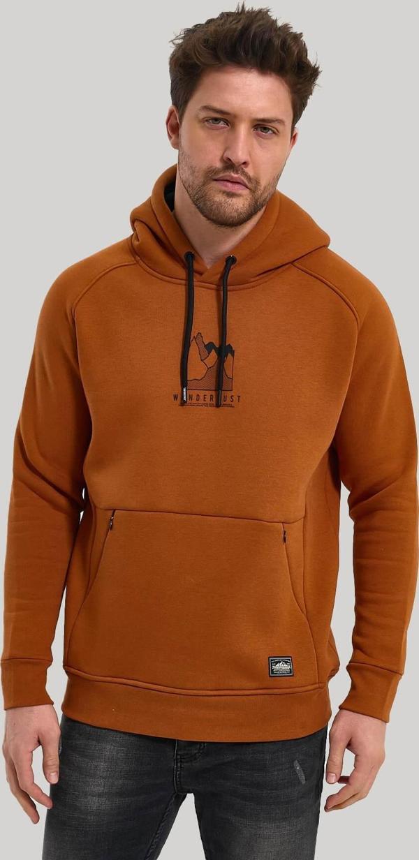 Kapüşonlu Kiremit Slim Fit Hoodie 23FWM64042 - Image 1