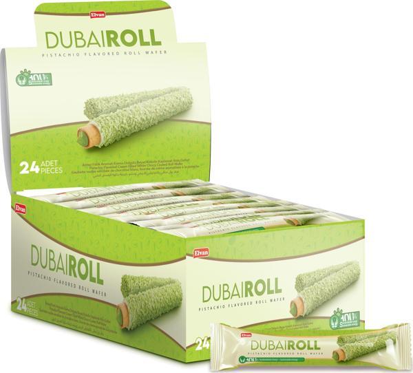 Elvan Dubai Roll Gofret 18 Gr. 24 Adet (1 Kutu) - Image 1
