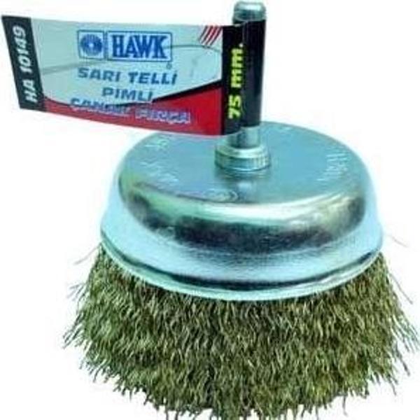 Hawk HA10145 Sarı Telli Pimli Çanak Fırça 50mm - Image 1