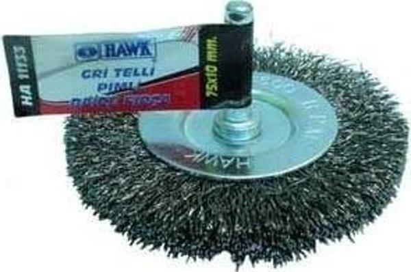 Hawk 40*6mm Gri Telli Pimli Daire Fırça // HA11127 - Image 1
