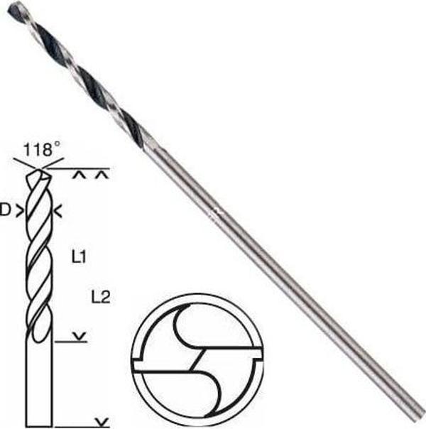Bosch HSS PointTeQ Matkap Uç Metal 2.5x30x57mm - Image 1