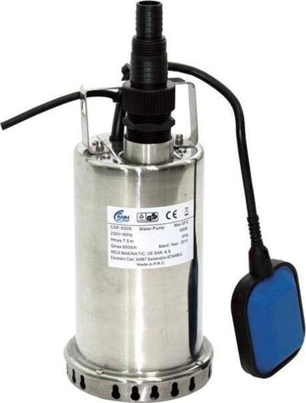 Rain Pump 550W Paslanmaz Gövdeli Temiz Su Drenaj Pompası // CSP 550S - Image 1