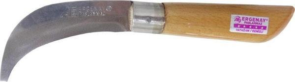 Ergenay Aşı Bıçağı Eğri Ağız Ahşap Sap 23cm - Denizli - Image 1