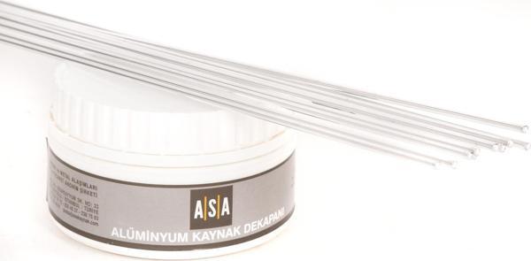 ALÜMİNYUM KAYNAK TELİ 2,4 MM (10 ADET) + ALÜMİNYUM KAYNAK DEKAPANI 250 GR - Image 1