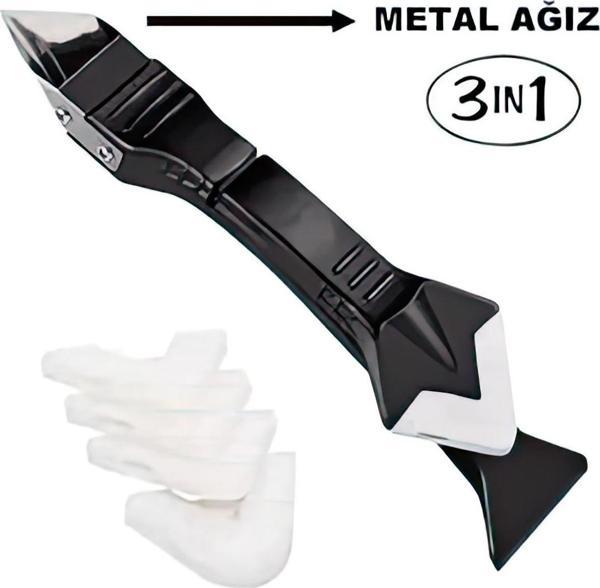 KALİTE 3'ü 1 Arada Fayans Derz Dolgu Kazıyıcı Sıyırıcı Silikon Sökücü ve Uygulayıcı Aparatı - Image 1
