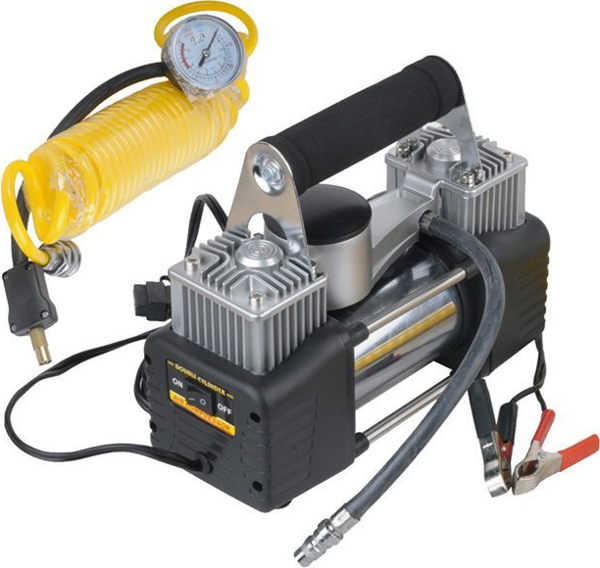 Hava kompresörü çift pistonlu metal gövde 12v araçlar için uyumlu - Image 1