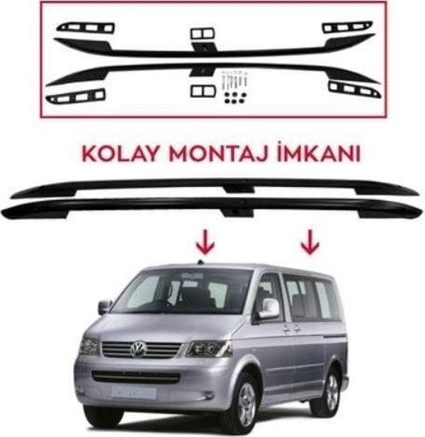 Vw T-5 Tavan Çıtası Uzun Siyah 2003-2015 arası modeller uyumlu - Image 1