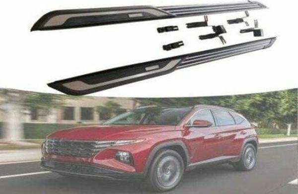 Hyundai tucson yan basamak koruma 2021+ oem tip çizgili model - Image 1
