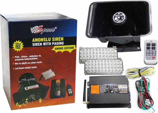 Space Mikrofonlu Uzaktan Kumandalı (13 Sesli) Siren -SSSR40 (Çakarlı) - Image 1