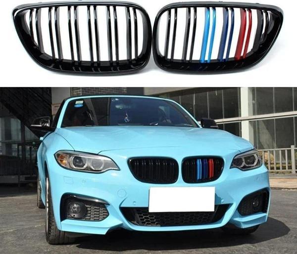 Bmw 2 serisi F22 M şeritli ön panjur böbrek 2014-2018 Arası Uyumlu - Image 1