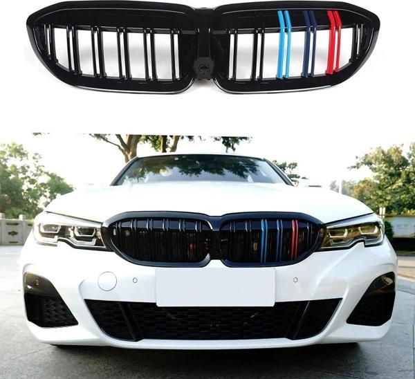 Bmw 3 serisi G20 M şeritli ön panjur böbrek 2019-2022 Arası Uyumlu - Image 1