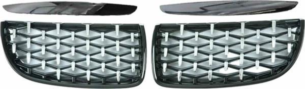 Bmw e90 diamond ön panjur ızgara 2004-2008 arası  krom-siyah - Image 1