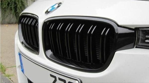Bmw f30 çift çizgi ön panjur ızgara 2012-2018 arası parlak siyah - Image 1