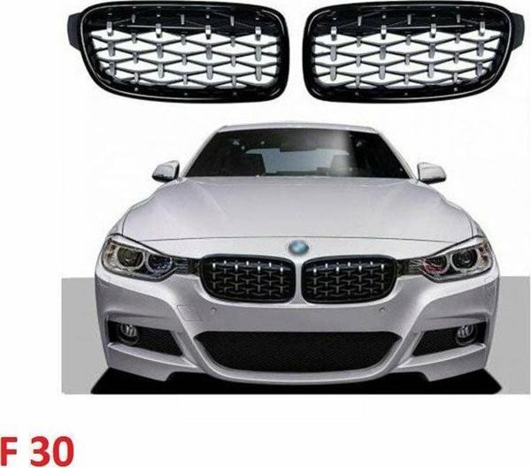 Bmw f30 diamond ön panjur ızgara 2012-2018 arası krom siyah  krom-siyah - Image 1