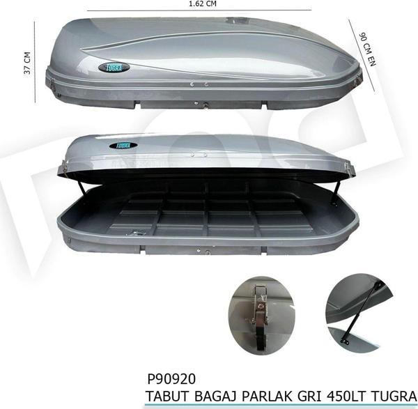 Tabut Bagaj Parlak Gri 450LT Tuğra - Image 1