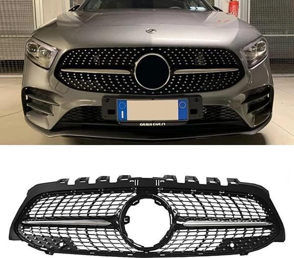 Mercedes w177 diamond ön panjur ızgara seti krom-siyah 2018 sonrası - Image 1