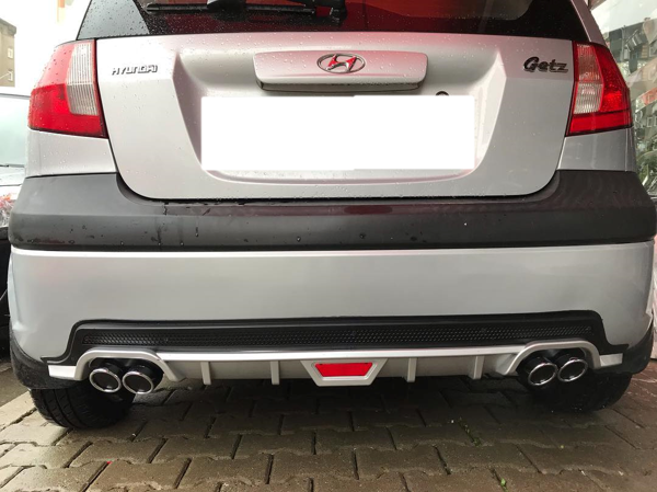 Hyundai Getz uyumlu arka tampon altı difüzör Siyah tüm modeller - Image 1