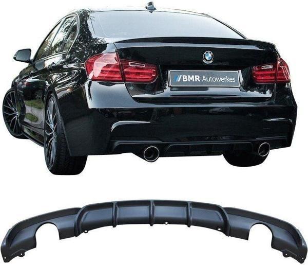 Bmw F30 arka tampon difüzörü 2 çıkış m-performance 2012-2018 - Image 1