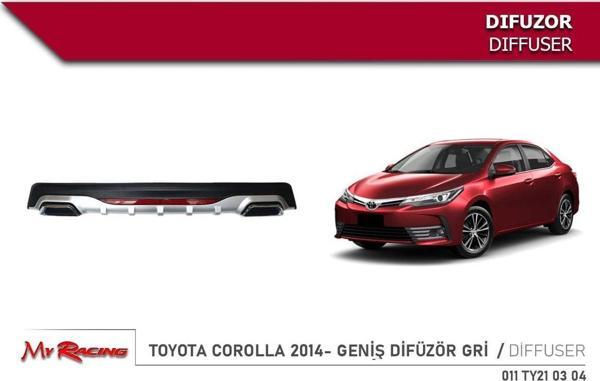 Toyota Corolla çift çıkış görünümlü amg difüzör pianoblack 2013-2018 arası modeller - Image 1