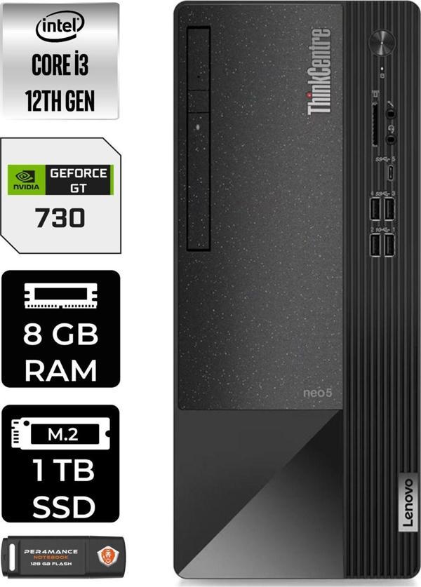 Lenovo Neo 50T 11Sc001Atxe303 İ3 12100 8Gb Ram 1Tb Ssd Gt730 Fdos Masaüstü Bilgisayar - Image 1