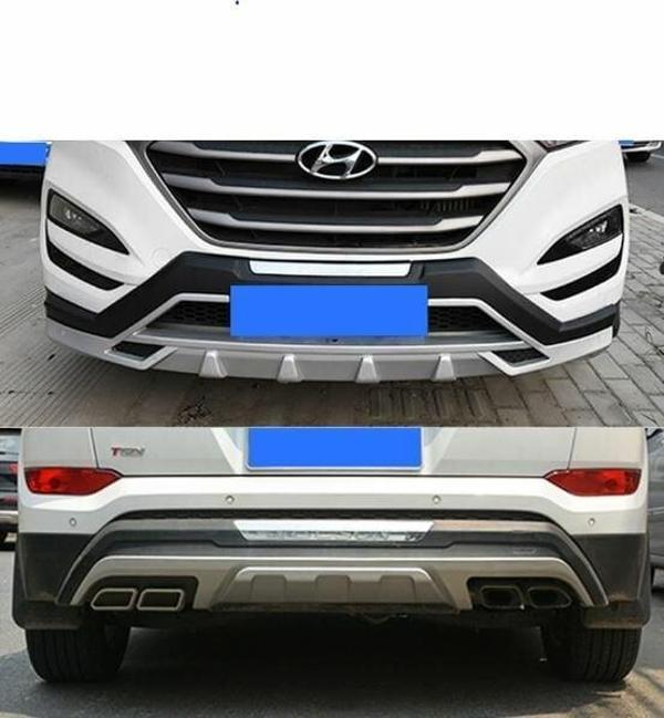 Hyundai tucson ön arka tampon koruması difüzör 2015 - 2017 arası modellere uyumlu (2.model) - Image 1