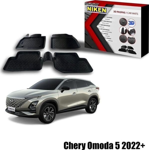 Chery Omoda 5 Havuzlu 3D Paspas Niken Siyah 2022+ sonrası uyumlu - Image 1
